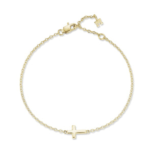 14kt Mini Cross Bracelet